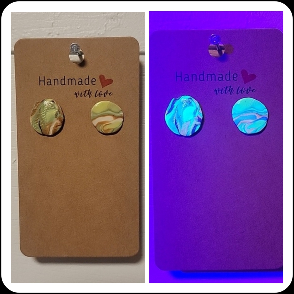 "Ugly Sweater" UV Reactive Handmade Earrings